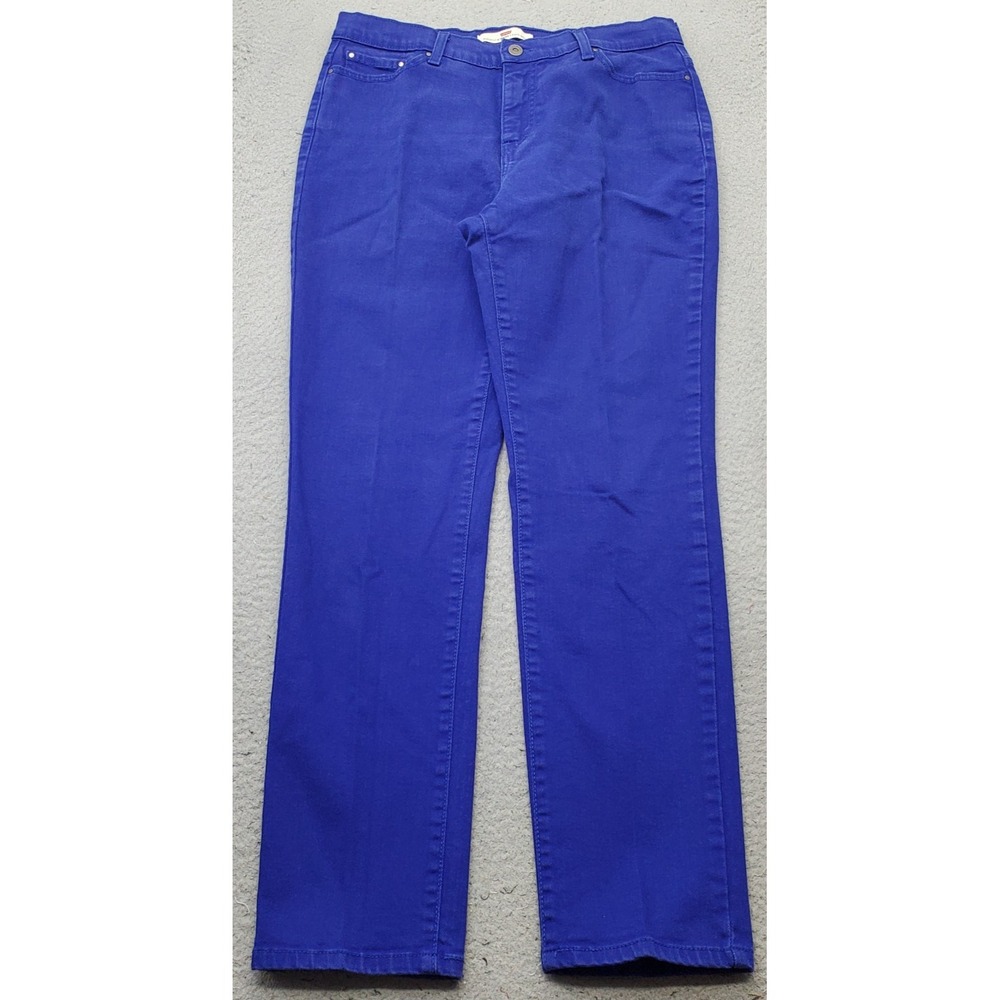 Levi's 512 Perfectly Slimming Jeans Womens 14M Blue Denim Skinny Leg Streetwear